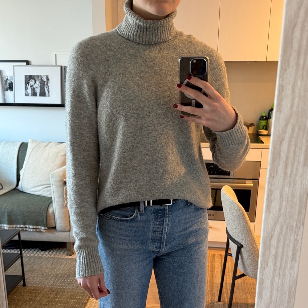 J. Crew Heather Gray Turtleneck Sweater
